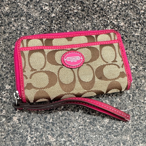 Coach Brown and Pink Wallet - Picture 2 of 8